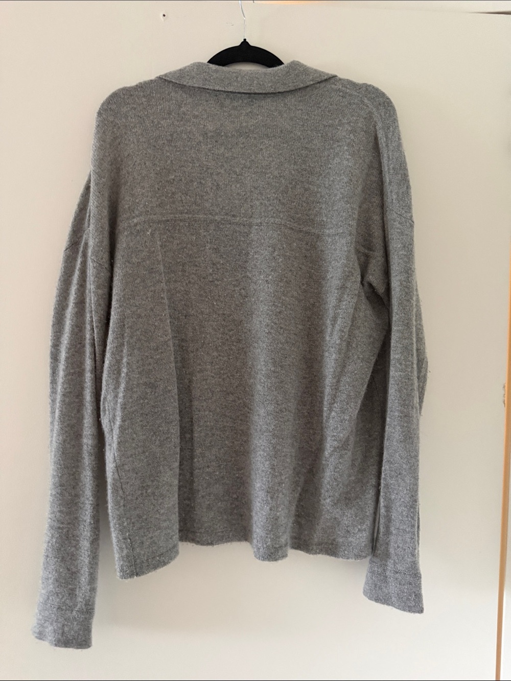 Faherty Light Gray Button-Front Collared Cardigan - Picture 5 of 5